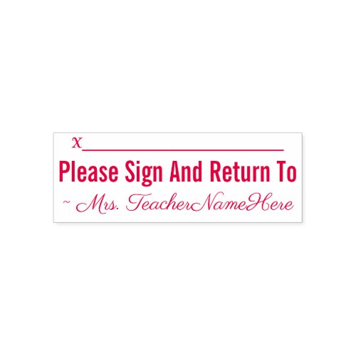 Please Sign And Return To  Custom Name Self_inking Stamp