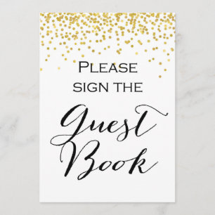 Please Sign Guestbook Sign 5x7" Size Invitation