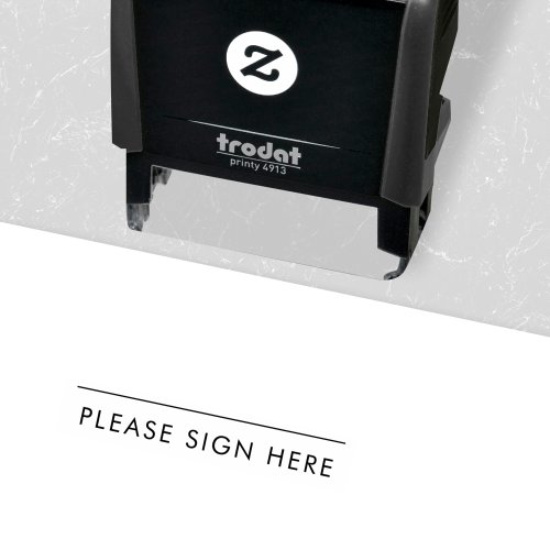 Please Sign Here  Modern Signature Line Self_inking Stamp