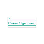 [ Thumbnail: "Please Sign Here." Rubber Stamp ]
