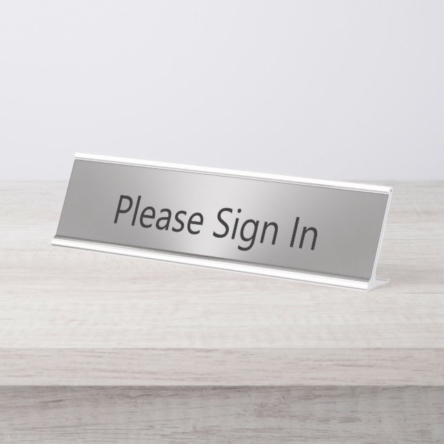 Please Sign In Silver and Black (Front)