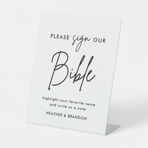 Please Sign Our Bible Wedding Guestbook Sign