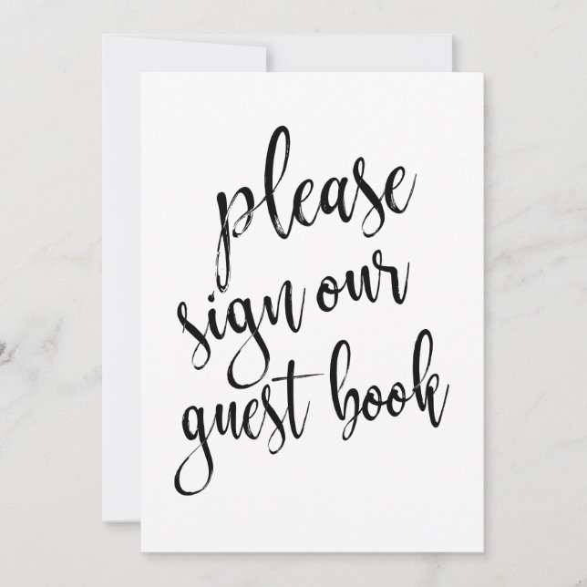 Please Sign Our Guest Book Affordable Sign (Front)