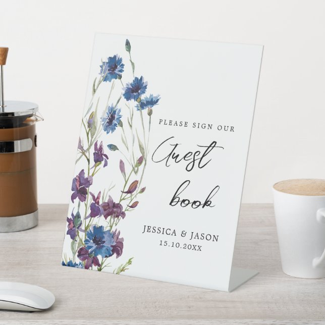 Please Sign Our Guest Book Dusty Royal Blue (In SItu)