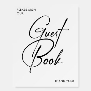 Please Sign Our Guest Book - Editable Colors Sign