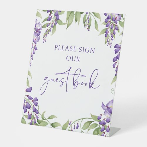 Please Sign Our Guest Book Floral Script Wedding