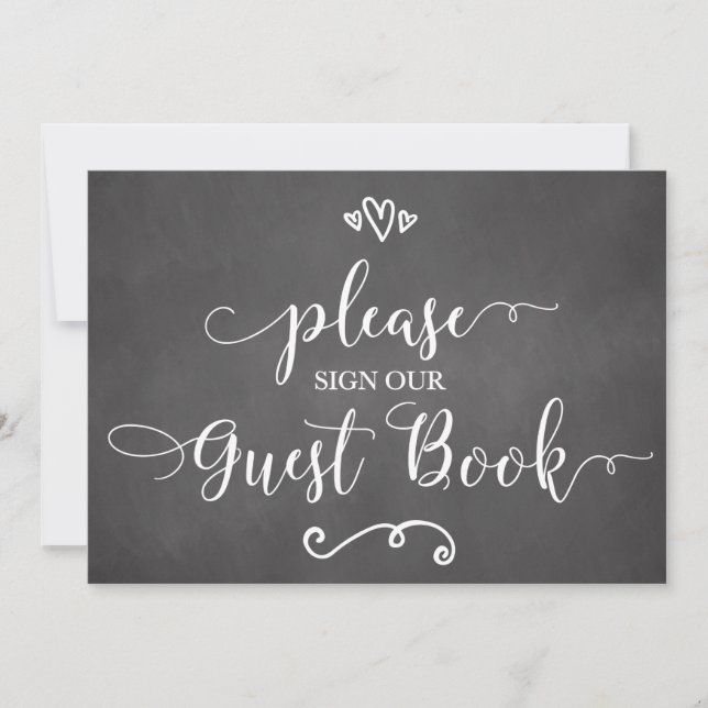 Please Sign Our Guest Book Wedding Sign (Front)