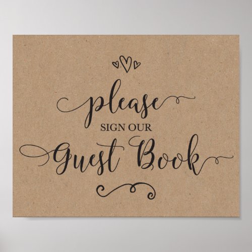 Please Sign Our Guest Book Wedding Sign