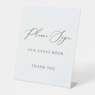 Please Sign Our Guest Book Wedding Sign Minimalist