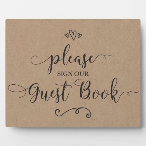 Please Sign Our Guest Book Wedding Sign Plaque