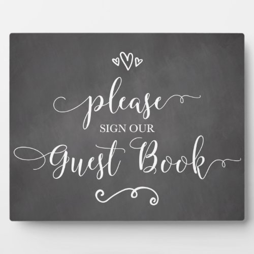 Please Sign Our Guest Book Wedding Sign Plaque