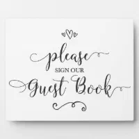 Vintage Jenga Guest Book Personalized Wedding Sign - Red Heart Print
