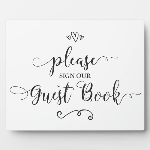 Please Sign Our Guest Book Wedding Sign Plaque