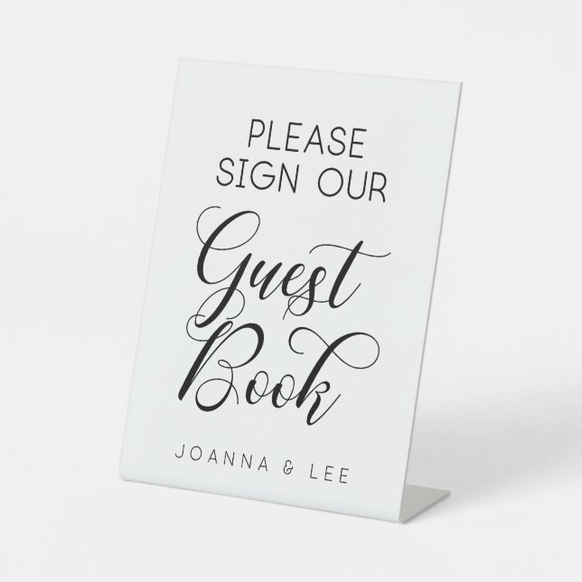 Please Sign Our Guestbook Wedding Sign (Front)
