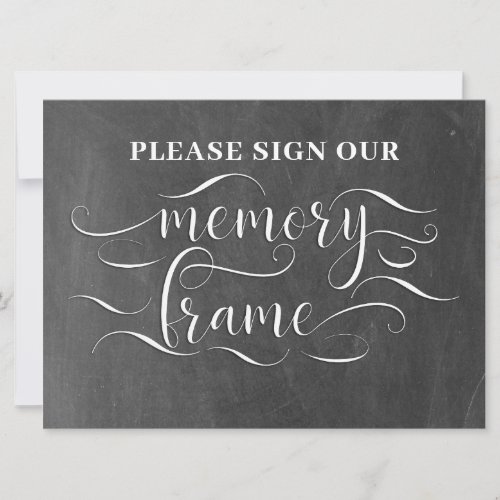 Please Sign Our Memory Frame Wedding Table Card