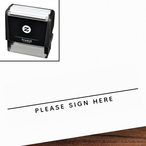 Please sign signature here request self_inking stamp