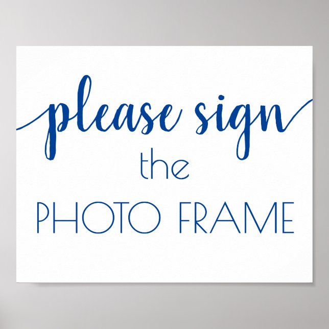Please Sign the Photo Frame | Script Poster (Front)