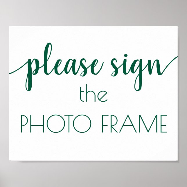 Please Sign the Photo Frame | Script Poster (Front)