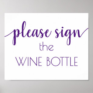 Please Sign the Wine Bottle Script Poster