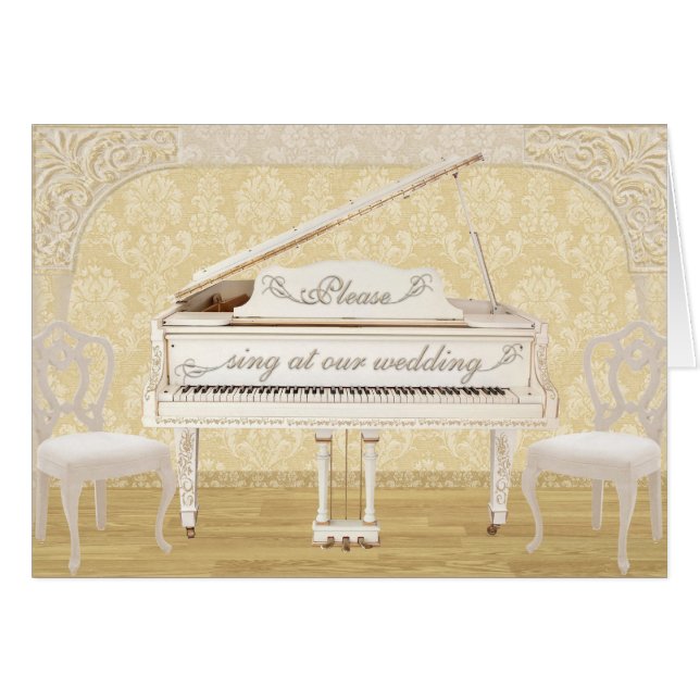 Please Sing at our Wedding Cards (Front Horizontal)