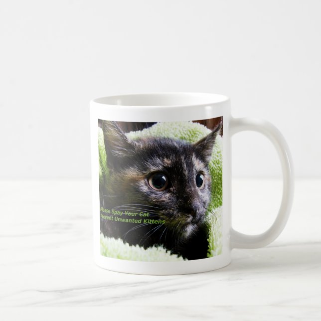 Please Spay Your Cat Prevent Unwanted Kittens Coffee Mug (Right)