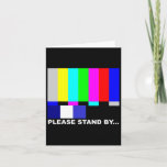 Please Stand By Television Tv Test Pattern Hallowe Card