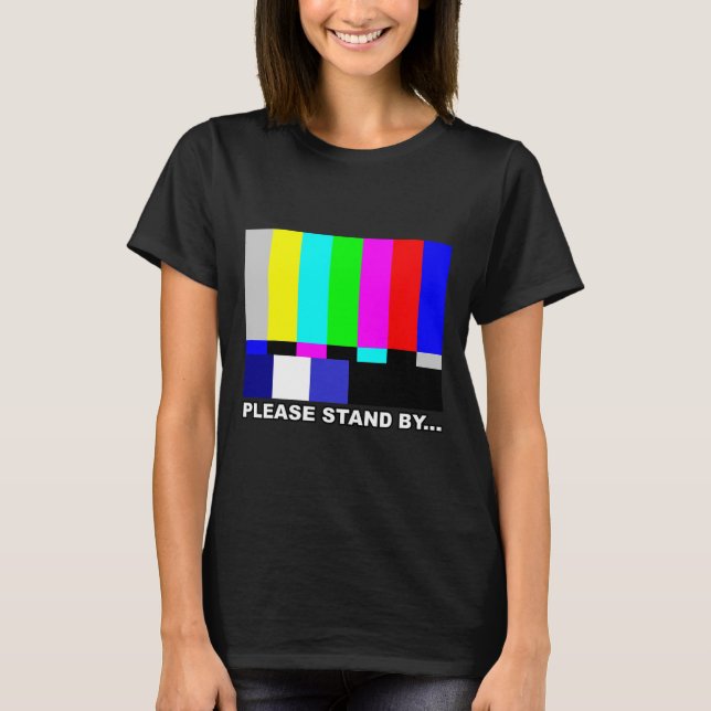 Please Stand By Television Tv Test Pattern Hallowe T-Shirt (Front)