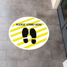 Please Stand Here Floor Decal