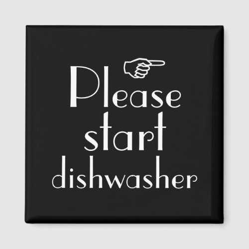 Please Start Dishwasher magnet template