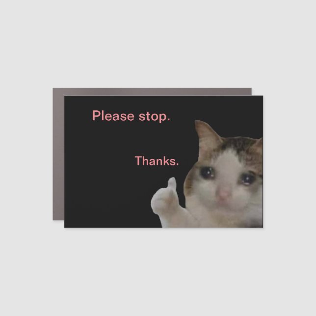 Please Stop Car Magnet (Front)