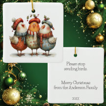 Please Stop Sending Birds. Three French Hens.