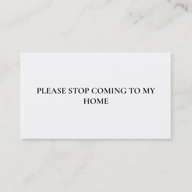 Please Stop Talking Introvert to Extrovert Funny Business Card (Front)