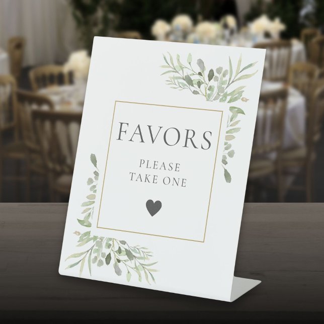 Please Take A Favor Greenery Foliage Pedestal Sign (Please Take A Favor Greenery Foliage Pedestal Sign)