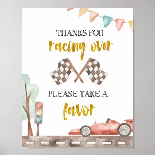 Please take a favor Racing Sign