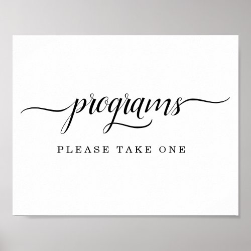 Please Take a Program Sign