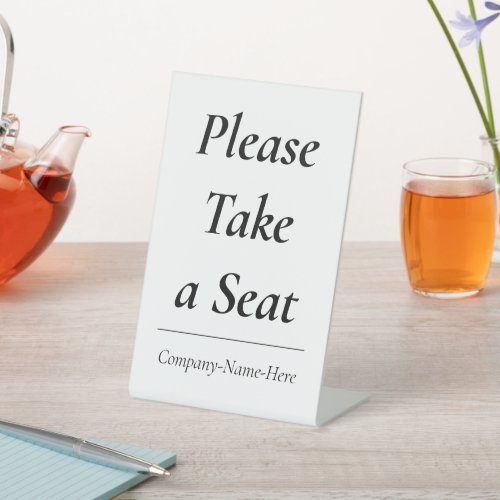 Please Take a Seat  Customized Name Pedestal Sign