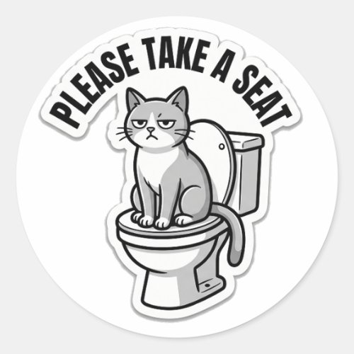 Please take a seat toilet sticker