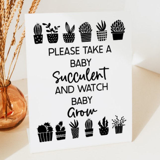 "Please Take A Succulent" Baby Shower Favor Sign (Creator Uploaded)