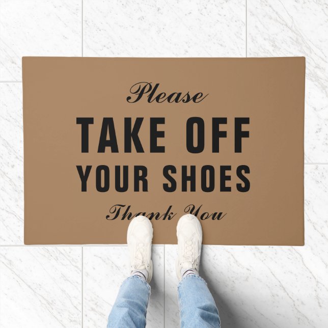 Please Take Off Your Shoes Thank You Doormat (Indoor)