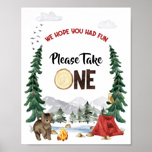 Please Take One Party Favor Sign (Front)