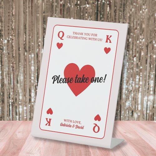 Please Take One Party Favors Couples Shower Pedestal Sign