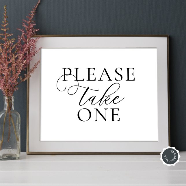 Please Take One, Wedding Rehearsal Dinner Favors  Poster (Please Take One, Wedding Rehearsal Dinner Celebration Table Sign/ Poster, Home made Cookies Sweets)
