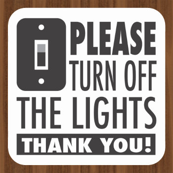 Please Turn Off The Lights Sticker by Sideview at Zazzle