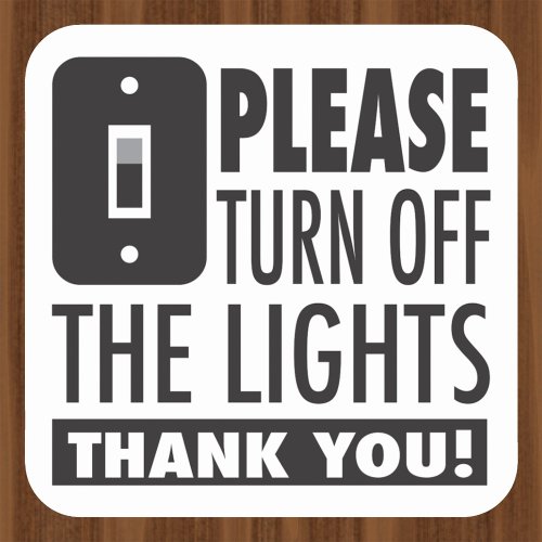 Please turn off the lights sticker