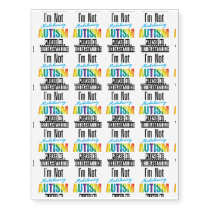 Please Understanding Autism Awareness Gifts Temporary Tattoos
