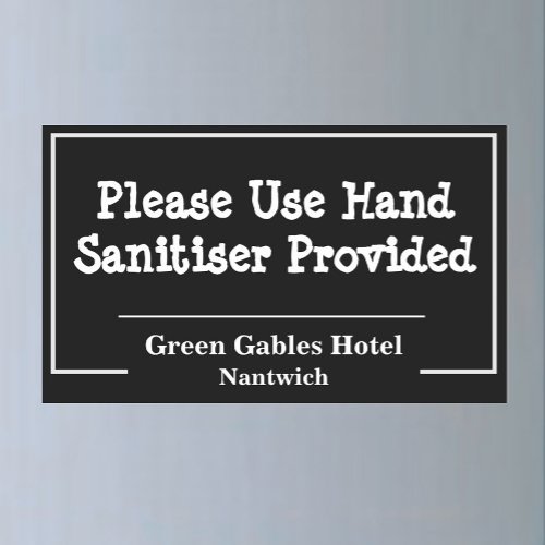Please Use Hand Sanitiser Rectangular Sticker