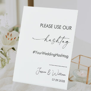 Please Use Our Hashtag Wedding Capture The Love  Pedestal Sign