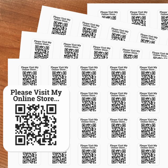 Please Visit My Online Store QR Code Design Square Sticker (Creator Uploaded)