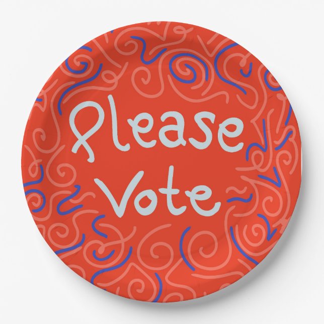 Please Vote Paper Plates (Front)