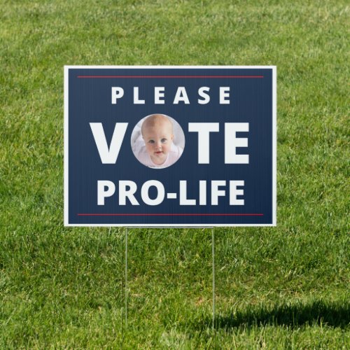 Please Vote Pro_Life Yard Sign